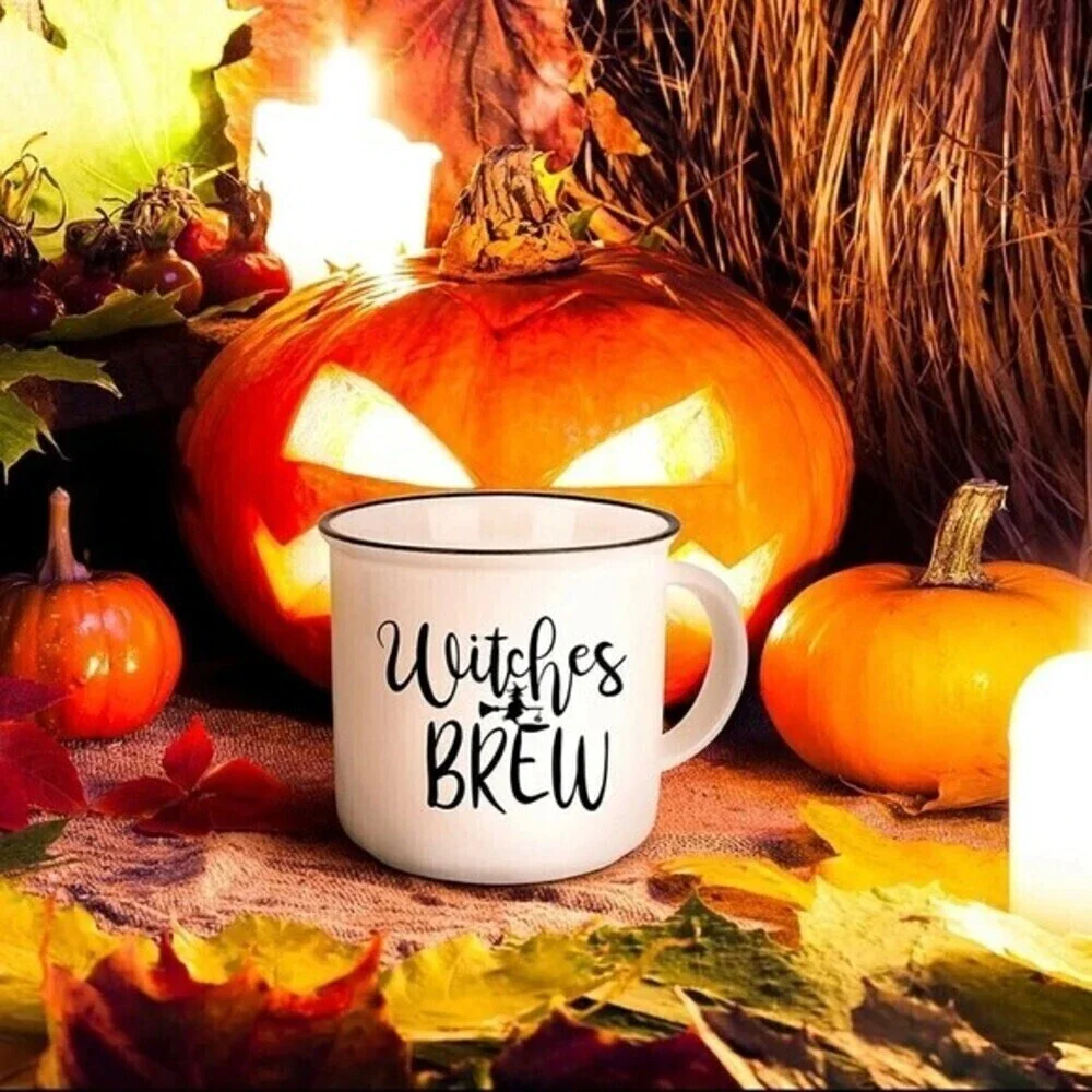 Halloween Witches Brew Coffee Mug Cup Gifts 11oz Ceramic White AZ.1